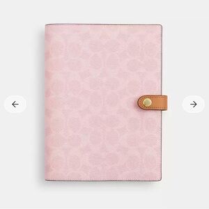 Coach Notebook Signature Pink Canvas